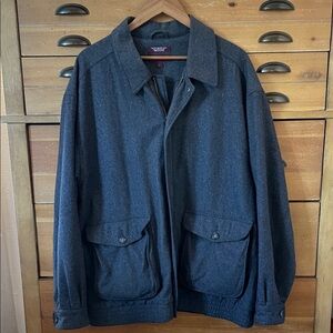 Nordstrom Men's Wool Charcoal Gray Field Jacket Sz L